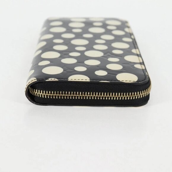 LOUIS VUITTON Vernis Yayoi Kusama Zippy Wallet White Black - Picture 7 of 16